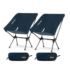 CAMEL CROWN portable camping chair folded navy blue for easy storage and transport.