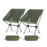 CAMEL CROWN portable camping chair in army green ready for outdoor lounging.