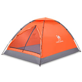 Camel Crown tent exterior windproof design for rugged camping.