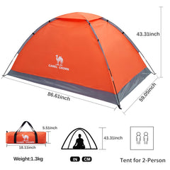 Camel Crown tent interior with ventilation for airflow.
