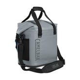 CamelBak ChillBak Cube 18 soft cooler backpack with roll-top keeps drinks cold during rides.