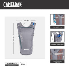 CamelBak Classic Light back panel highlighting air ventilation for cool, breathable comfort.