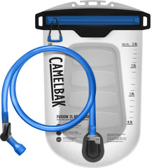 CamelBak Fusion reservoir showing universal pack compatibility with hydration backpacks.