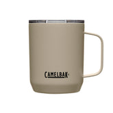 CamelBak Horizon mug in dune finish with spill-resistant lid for on-the-go sipping.