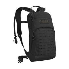 CamelBak M.U.L.E. Tactical backpack front view, compact frame for rapid access during missions.