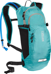 CamelBak Women's Lobo 9 front view highlights streamlined fit for trail riding.