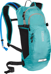 CamelBak Women's Lobo 9 front view highlights streamlined fit for trail riding.