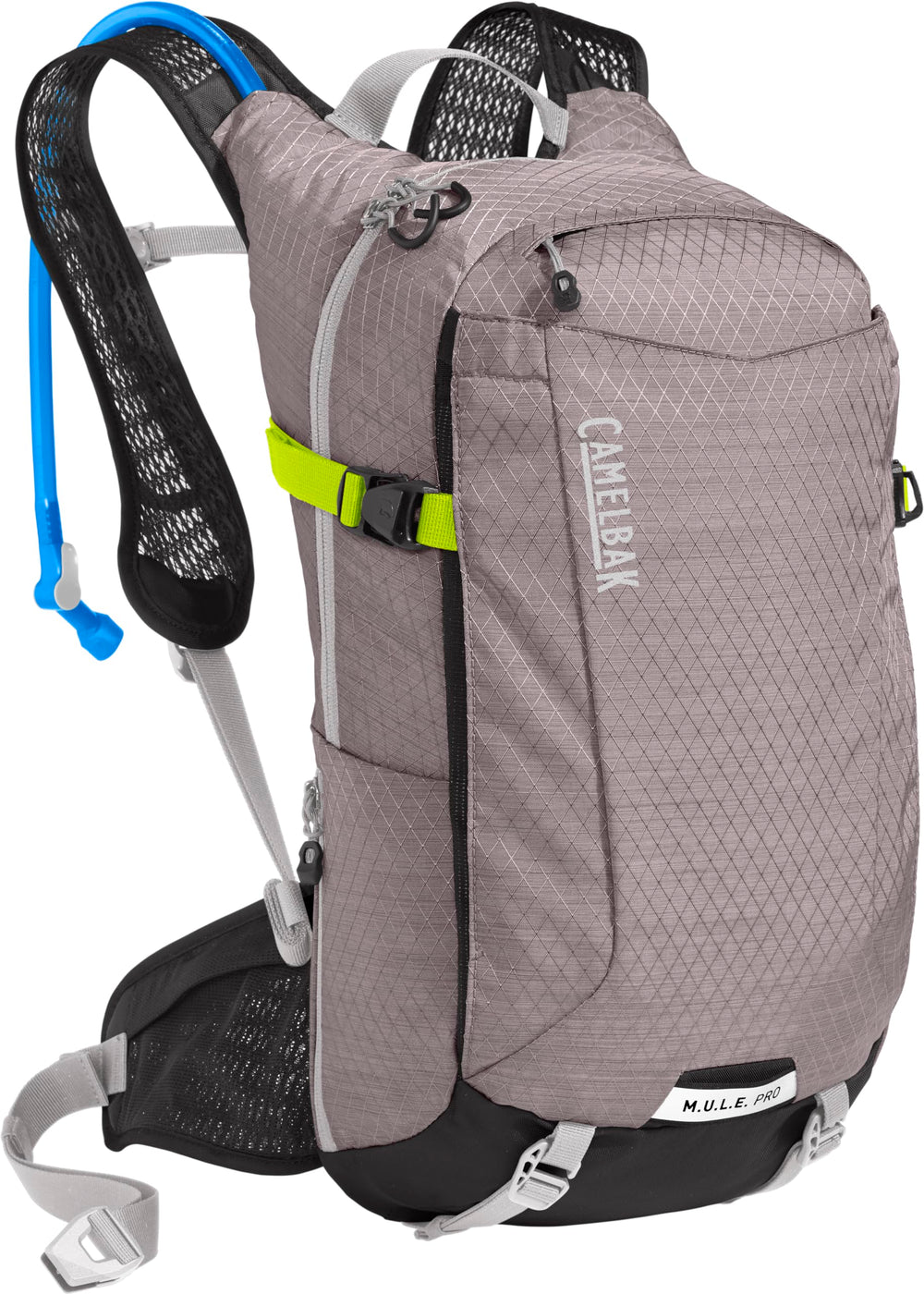 CamelBak Women's M.U.L.E. Pro 14 front view shows compact design for all-day trail hydration.