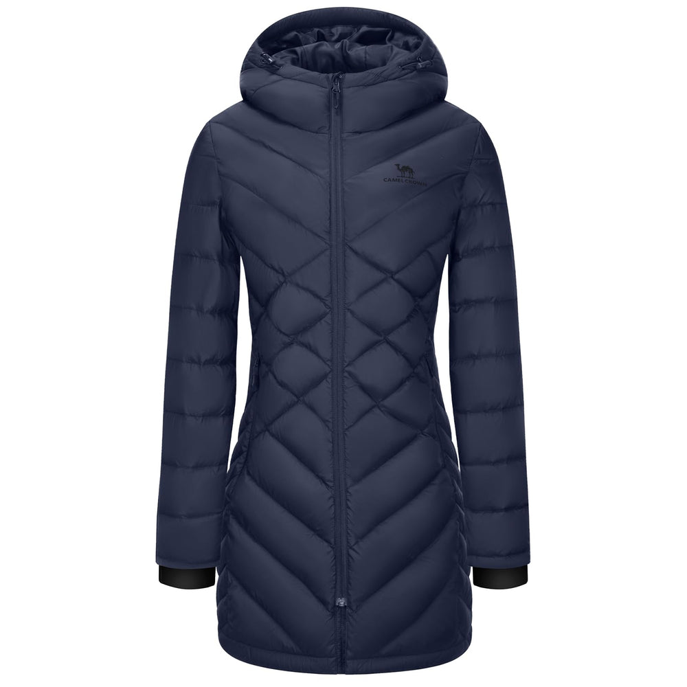 CAMELSPORTS women's winter down coat with hood delivers cozy warmth for chilly commutes.