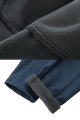 CAMLAKEE kids waterproof hiking pants navy elastic waist for comfortable all-day play.
