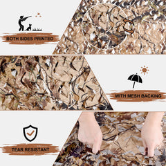 Camohute camo netting corner loops make it easy to anchor on branches or stands.