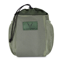 CAMOMAX hunting saddle dump pouch with attachment point for secure gear storage.