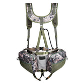 CAMOMAX Hunting Saddle expandable saddle in action offering versatile tree-climbing comfort.