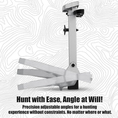 CAMOMAX saddle platform demonstrates 360-degree shooting area for versatile angles
