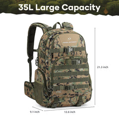 MOLLE system with front panel for accessories