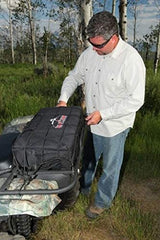 Camp Chef carry bag with durable fabric protects cookware during rugged backcountry adventures.