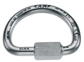 CAMP D Quick Link Steel 10mm closeup shows sturdy stainless steel design for reliable rigging.