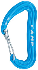 Camp Dyon blue carabiner with SphereLock for secure, smooth gate action on climbs