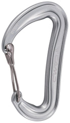 CAMP Dyon carabiner in light gray with SphereLock for enhanced safety during climbs