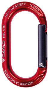 C.A.M.P. Ekto red carabiner closed: lightweight, durable for professional tasks.