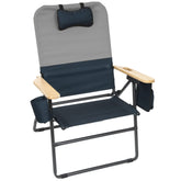 CAMP&GO Selkirk oversized backrest extended for tall users seeking premium support.