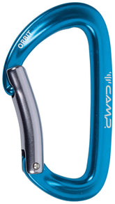CAMP Orbit bent gate carabiner clip-action for quickdraws delivers smooth clipping.