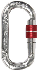 CAMP Oval Compact Lock in use on gear for secure ascents.