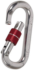 CAMP Oval Compact Lock screwgate close-up showing precise threading for smooth operation.