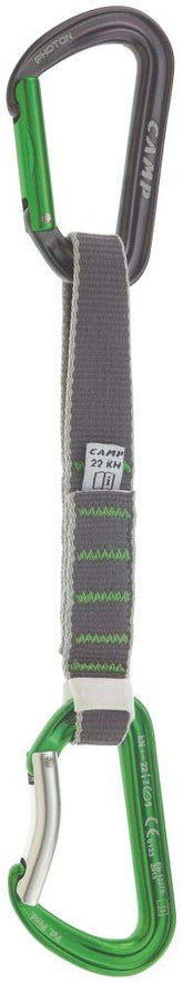 CAMP Photon Express KS bolt-end quickdraw with straight gate for fast clipping.