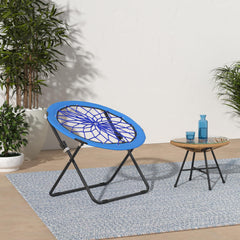 CAMP SOLUTIONS bungee chair side view shows portable foldability for small spaces
