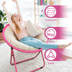 CAMP SOLUTIONS bungee chair pink dish-chair design for versatile seating.