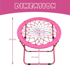 CAMP SOLUTIONS bungee chair pink outdoor-ready for patio or camping.