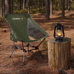 Campday camping chair with durable 7075 aluminum frame delivering sturdy trail support.
