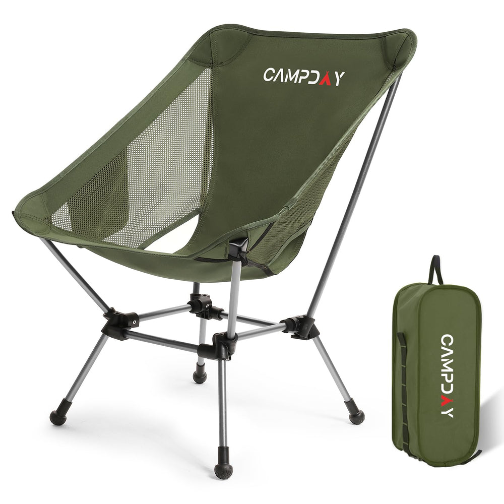 Campday camping chair ultralight folding in use for easy outdoor seating.