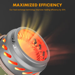 CAMPEAK Gen stove with piezo ignition windproof design enables reliable starts in outdoors.