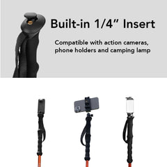 Camperig Selfie Trekking Pole built-in camera mount for on-the-go photography