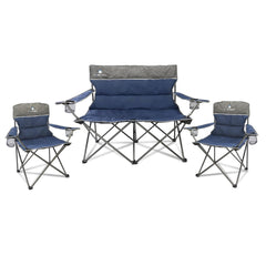 CAMPHILL camping chair set sofa and two chairs ready for family outdoor gatherings.