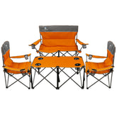 Camphill camping set table provides a sturdy surface for meals and gear outdoors.