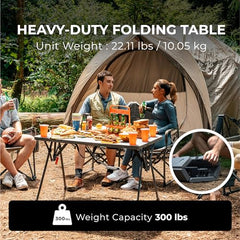 Cococabana folding table set up quickly for camping use