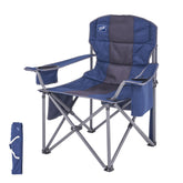 Camphor Designs oversized chair backrest provides padded support for long outdoor sessions