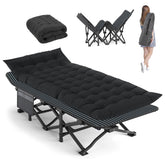 Camping Cot Extra Wide open 75x28 provides sturdy support for adults.
