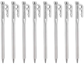 Camping Moon Power Peg R20-8P tent stake on hard ground for stability.