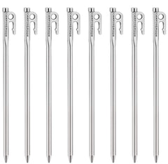 Camping Moon R-Series flat-top tent stake, 30 cm, anchors securely in hard ground.