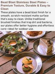 Camping Moon dinner-plate-23 versatile four-size set for family-style outdoor dining.