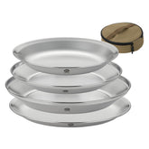 Camping Moon salad-plate-20 with bead-blast finish for easy cleaning outdoors.