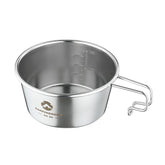 CampingMoon Sierra Cup Deep 450ml in stainless steel for camping meals.