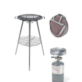 Camping Moon skottle grill kit with 18-inch pan ready for outdoor cooking versatility