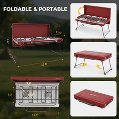 CAMPLUX Safari folded legs with carrying case for travel