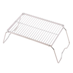 CAMPMAX Campfire Grill 304 stainless grate for durable outdoor cooking.