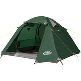 Camppal 2-3 person tent rainfly close-up showing waterproof protection for wet-weather camping